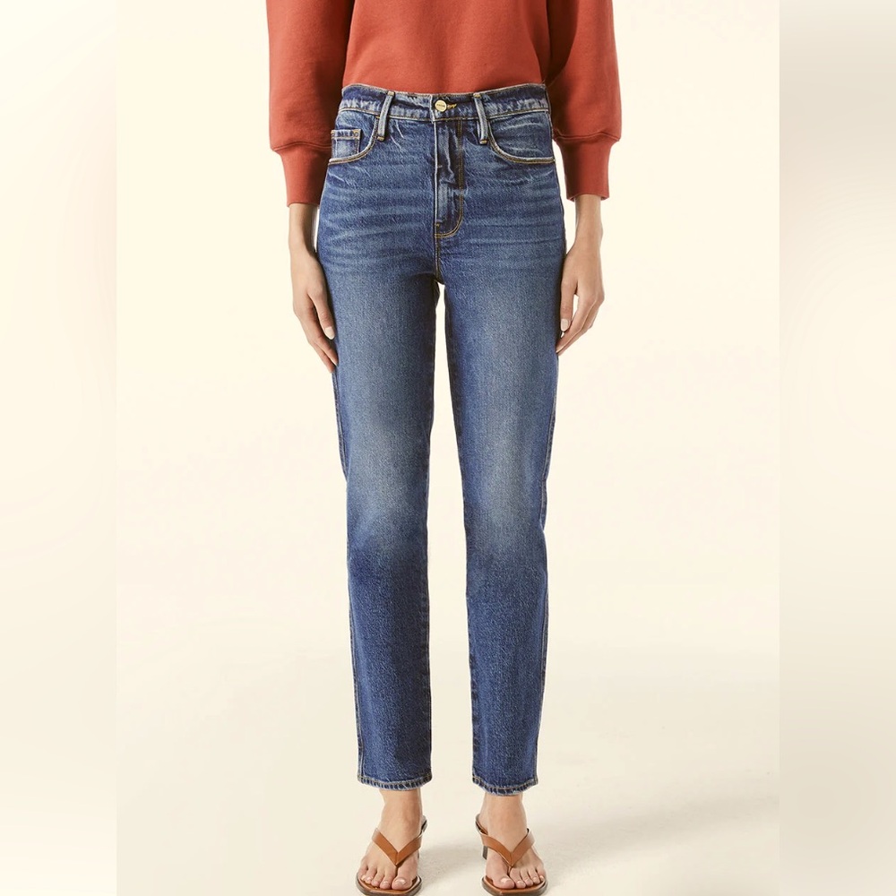 BNWT Frame denim Le Sylvie Slender Straight jeans in Keynote size 33